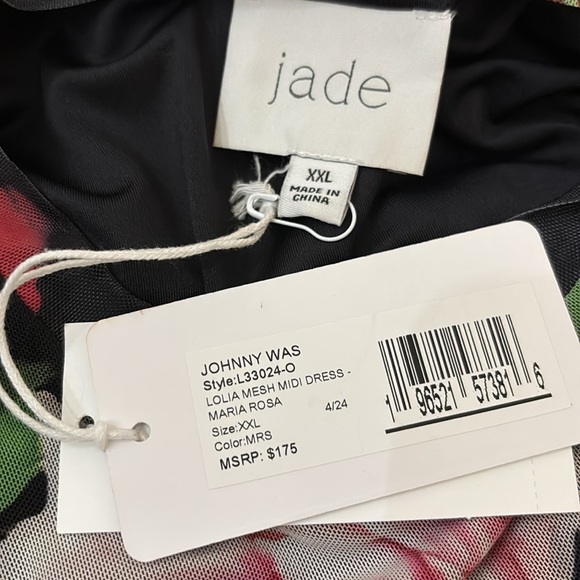 NWT JOHNNY WAS LOLIA MESH MIDI DRESS - Picture 8 of 8